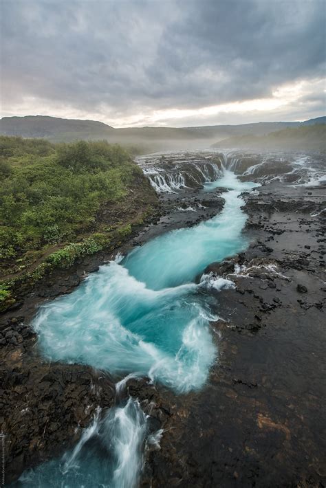 Icelandic Waterfall Bruarfoss By Stocksy Contributor Andreas Gradin