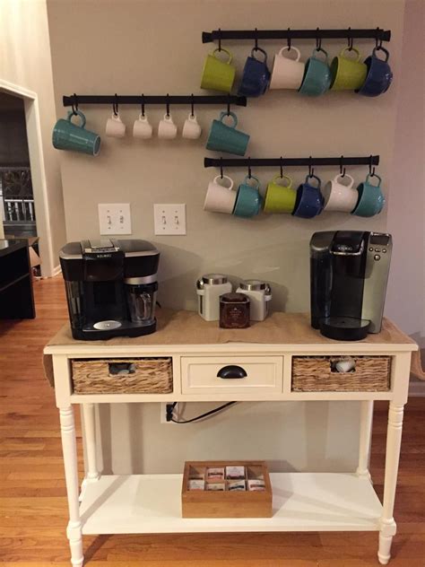 Decorative coffee tea bamboo mug tree cup holder storage rack 6 hooks stand. Coffee Cup Rack Wall Mount - The Coffee Table