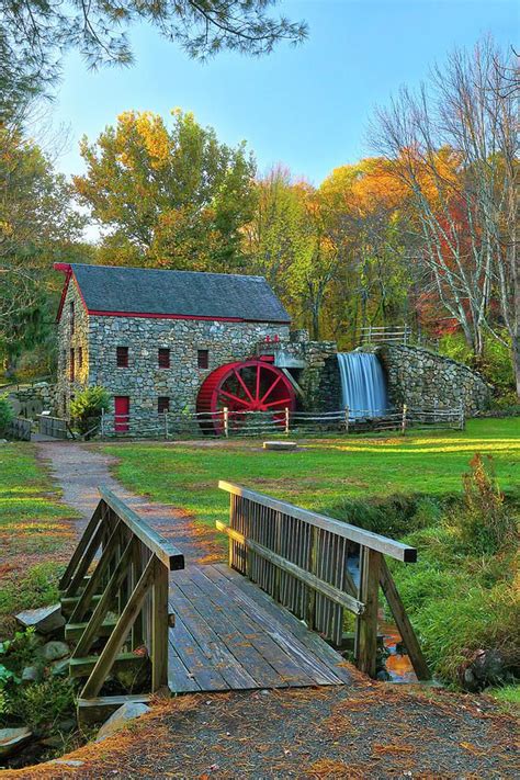 Wayside Inn Grist Mill Photograph Sudbury Massachusetts By Juergen