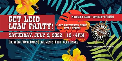 Get Leid Luau Party Petersons Harley Davidson Of Miami 9 July 2022