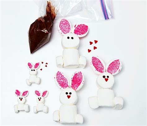 How To Make Fun Marshmallow Bunnies Marshmallow Bunny Easter Edibles
