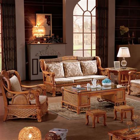 2015 Latest Sofa Design Nature Indonesian Rattan Living Room Furniture