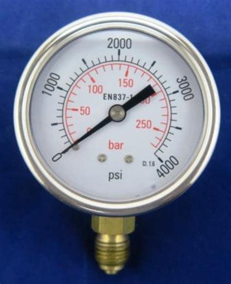 Glycerine Filled Gauge 63mm 0 250 Bar 14 Bsp Bottom Parquip