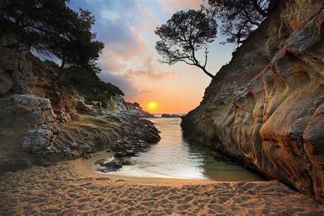 Sunset Over Coast Of Greece