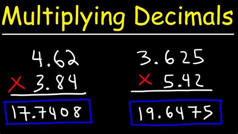 Finally, put the same number of digits behind the decimal in the product. Multiplying Decimals - Basic Introduction! - YouTube