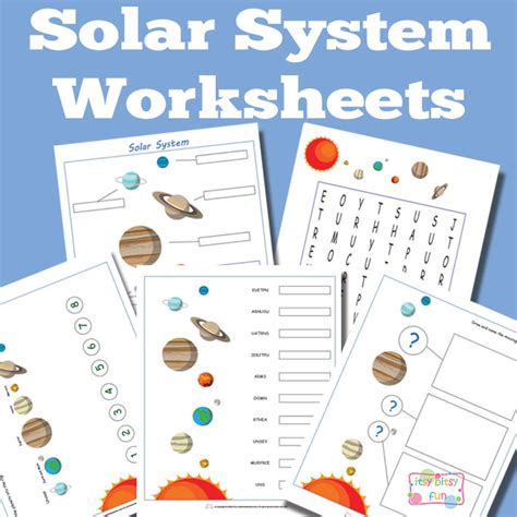 Solar System Worksheet Craftionary