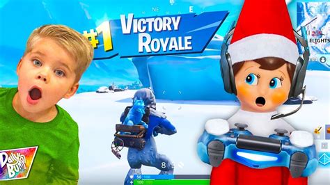 Our Elf Plays Fortnite Battle Royale ️ Caught On Camera Youtube