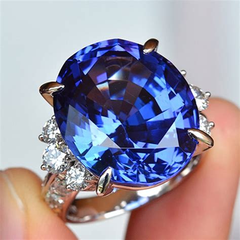 Hot Sale Fashion Silver Sapphire Ring Wedding Party Women Jewelry