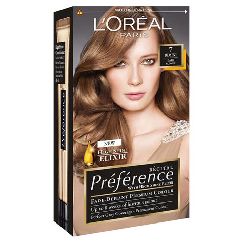 Since these kinds of hair dyes are completely filled with dangerous chemicals, it is always better to avoid them as much as possible. L'Oreal Paris Preference Infinia 7 Rimini Dark Blonde ...