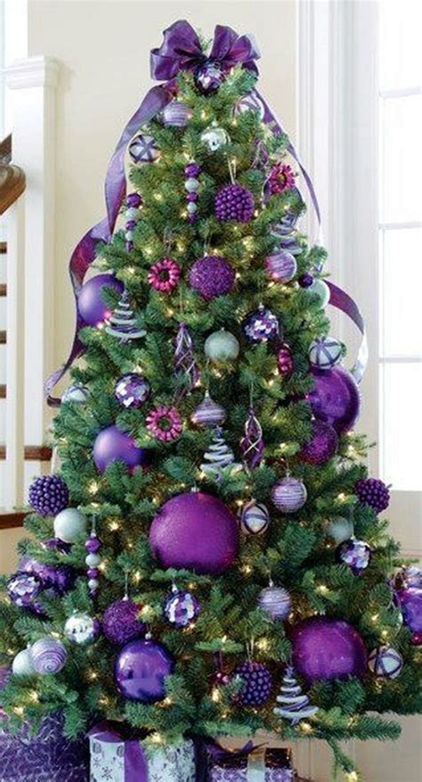 2030 Purple And Silver Christmas Tree Decorations