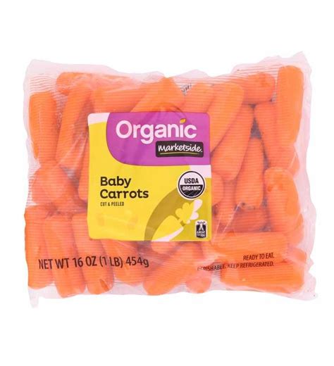 Organic Baby Peeled Carrots 1 Lb Bag