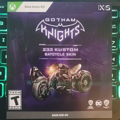 Gotham Knights 233 Kustom Batcycle Skin Xbox Series X S Preorder