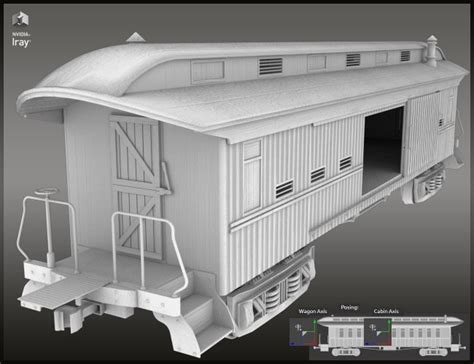 Western Train Wagons A 3d Models For Daz Studio And Poser
