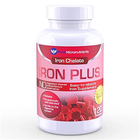 Iron Plus Natural Iron Supplement Iron Chelate Bisglycinate 25mg