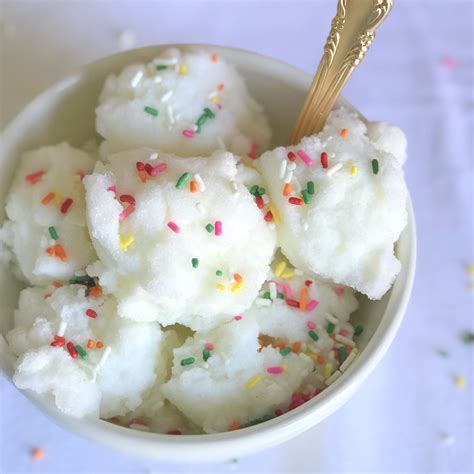 I added some coco powder for a chocolate version and then some vanilla extract and sprinkles. easy snow ice cream recipe!