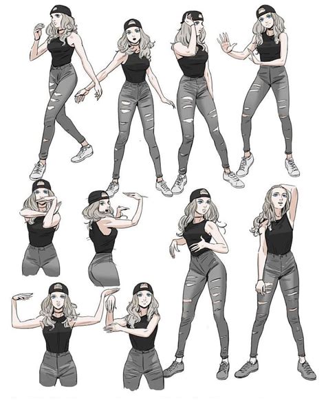 Digital Character Girl Poses By Joongchel Dancer Dance Sketch Standing