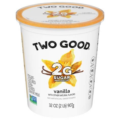 Two Good Ultra Filtered Lowfat Vanilla Greek Yogurt Tub 32 Oz Fred Meyer