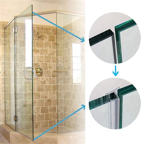 Tsmst Frameless Shower Door Sweep Seal Drip Rail H Type 3 8 X 120 Glass Shower Silicone Door