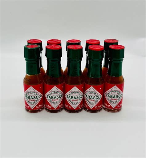 Pack Of 10 Mini Tabasco Sauce Bottles Etsy