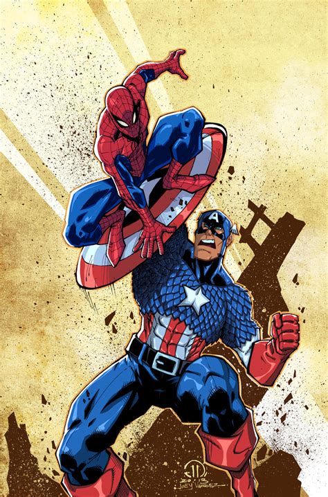 Captain America Vs Spider Man Colors By Joeyvazquez On Deviantart