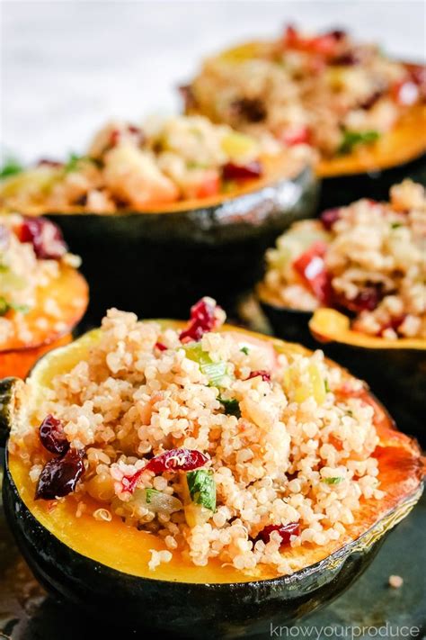 This Stuffed Acorn Squash With Quinoa Cranberry Stuffing Makes For A