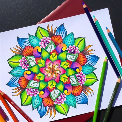 Coloring With Colored Pencils Drawing