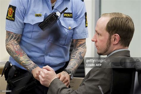 Mass Killer Anders Behring Breivik Holds Up His Hands As His News Photo Getty Images