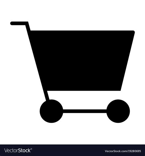 Shopping Cart Silhouette Icon 48x48 Pictograph Vector Image