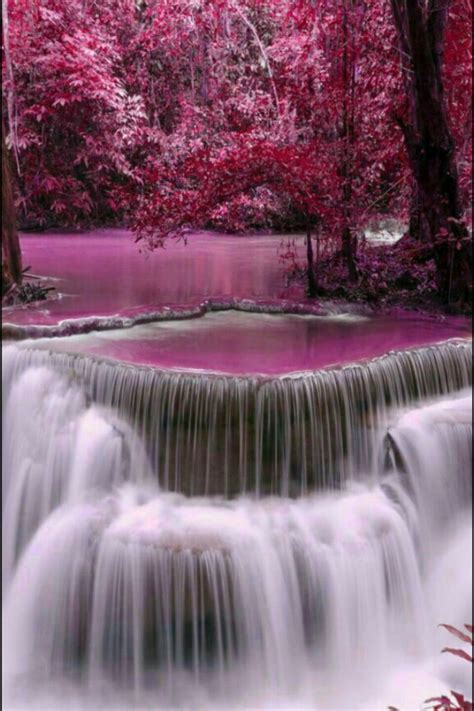 Pink Waterfall Wallpapers Wallpaper Cave