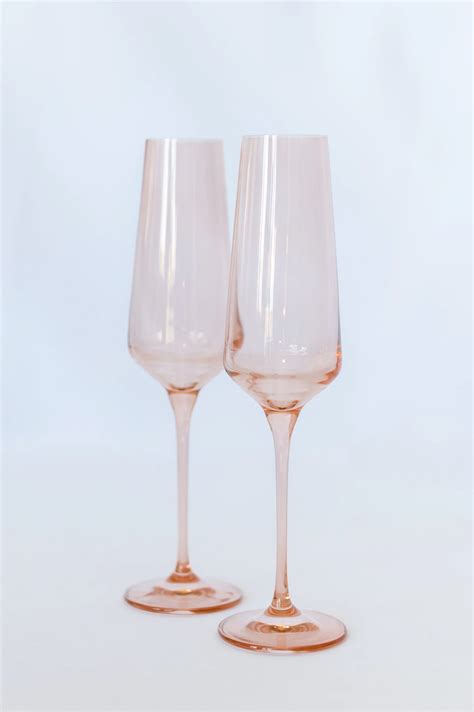 Blush Pink Champagne Flute Katherine Beck