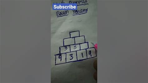 Math Pyramid Brain Teaser Youtube