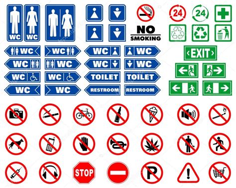 Set Of Signs And Warning Notices Stock Vector Image By ©dmitrydesign