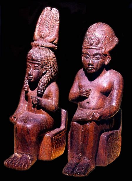 amenhotep iii and and queen tiye pelizaeus museum hildeheim 53 a b made of wood provenance