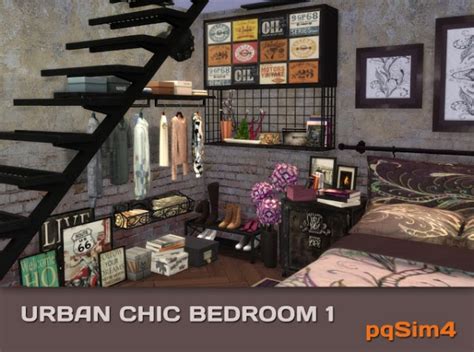 Pqsims4 Urban Chic Bedroom 1 Sims 4 Downloads