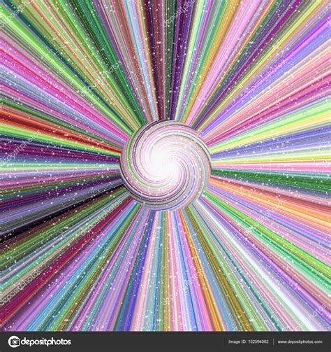 Crazy Colorful Background With Ray Beams From Center To Edge Of — Stock