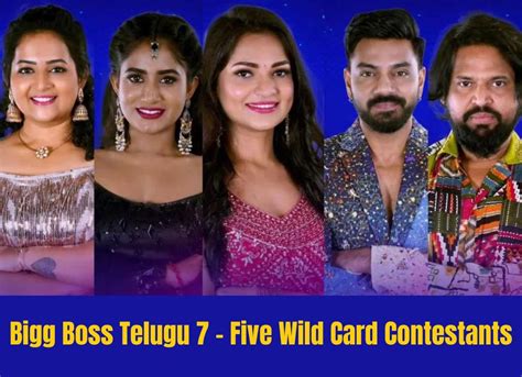 Bigg Boss Telugu Five Wild Card Contestants