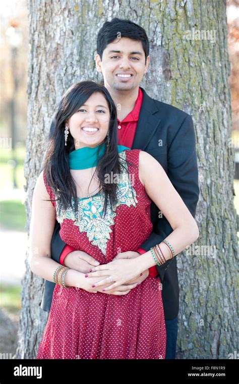 Young Happy Indian Couple Stock Photo Alamy