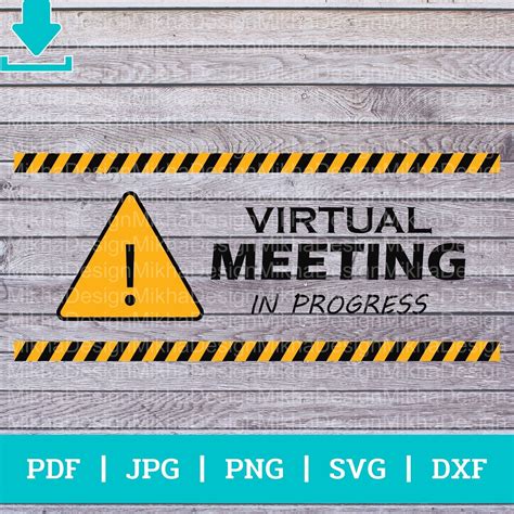 Virtual Meeting In Progress Digital Download Svg Png Files Etsy
