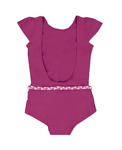 Sun Protective Swimsuit For Children And Girls Joan In Plum Red