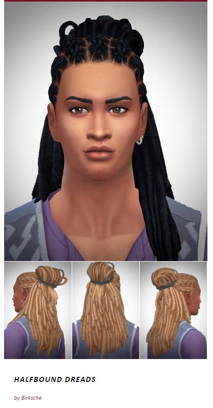 Halfbound Dreads Sims Hair Sims 4 Afro Hair Sims 4 Afro Hair Male