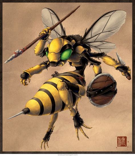 Insectoid Army James Ng Fantasy Art Creature Concept Art Bee Art