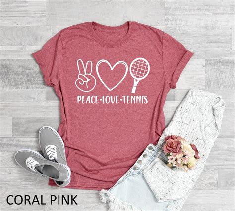 Tennis Shirt Tennis T Peace Love Tennis Shirt T For Etsy