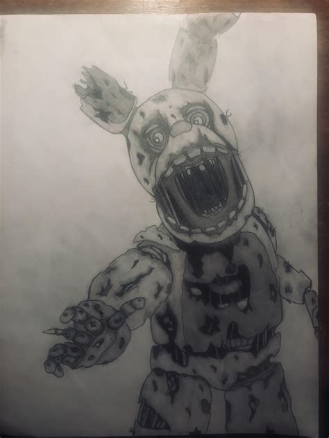 A Drawing Of Springtrap I Did I Dont Know If Ill Add To The