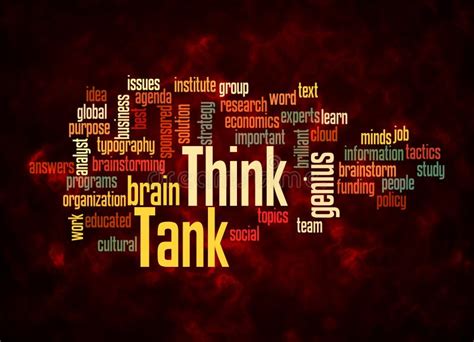 Word Cloud With Think Tank Concept Create With Text Only Stock