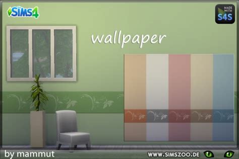 Blackys Sims 4 Zoo Floral Wall 1 By Mammut • Sims 4 Downloads