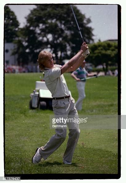 Edmonton Oilers Wayne Gretzky Is Shown At The End Of A Big Swing At