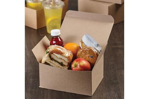 Kraft Lunch Box Paperboard Sabert