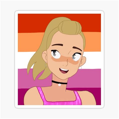 Adora With Lesbian Flag Sticker For Sale By Odysseysmuse Redbubble