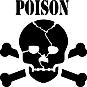 Poison Safety Sign Symbol Stencil