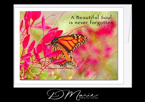 Sympathy Monarch Butterfly Card Her Life Was A Blessing Etsy